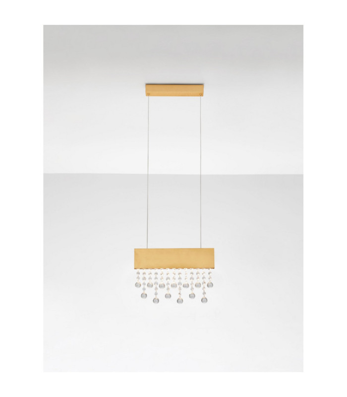 Crista Pendant Ceiling Light Brushed Gold Triac Dimmable LED 20W 1049lm 3500K-4