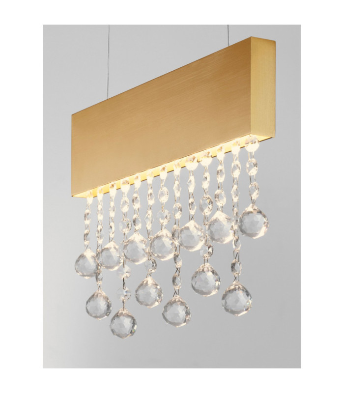 Crista Pendant Ceiling Light Brushed Gold Triac Dimmable LED 20W 1049lm 3500K-5