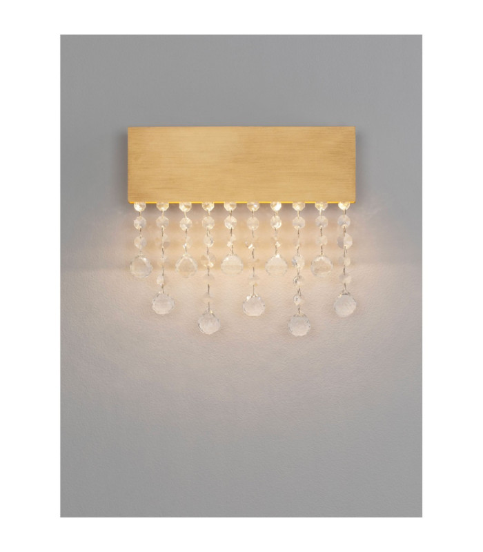 Crista Wall Lamp Brushed Gold Triac Dimmable LED 15W 742lm 3500K-2