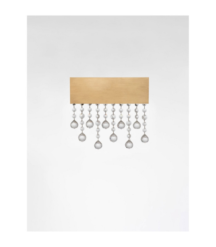 Crista Wall Lamp Brushed Gold Triac Dimmable LED 15W 742lm 3500K-3