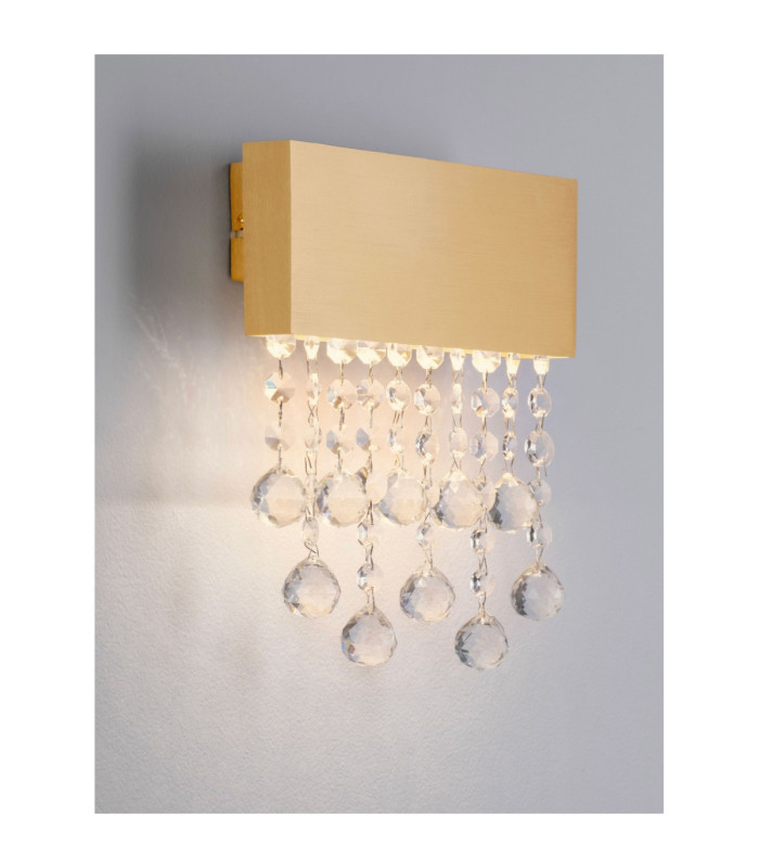 Crista Wall Lamp Brushed Gold Triac Dimmable LED 15W 742lm 3500K-5