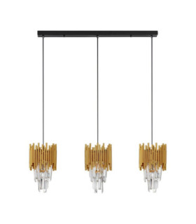 Magnolia Bar Pendant Ceiling Light Sandy Black Gold E14 3x5W-1