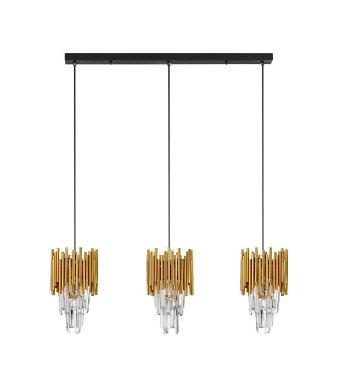 Magnolia Bar Pendant Ceiling Light Sandy Black Gold E14 3x5W-1