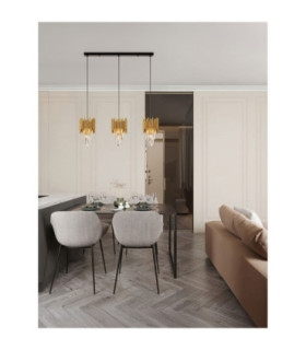Magnolia Bar Pendant Ceiling Light Sandy Black Gold E14 3x5W-2