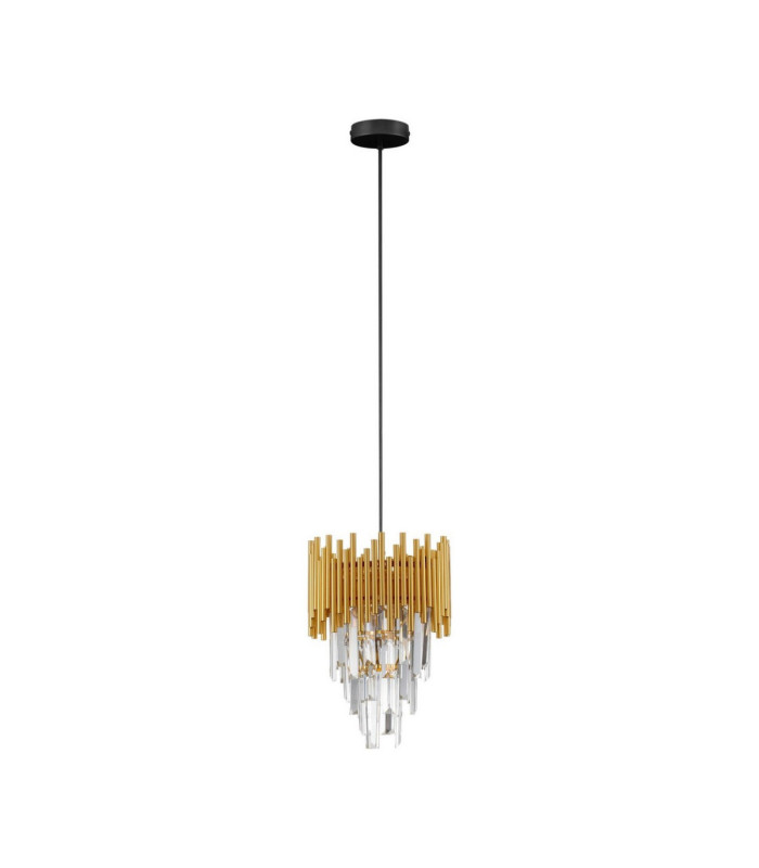 Magnolia Pendant Ceiling Light Sandy Black Gold E14 1x5W Crystals: 12 cm: 16pcs 9.8 cm: 16pcs-1
