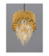 Magnolia Pendant Ceiling Light Sandy Black Gold E14 1x5W Crystals: 12 cm: 16pcs 9.8 cm: 16pcs-5