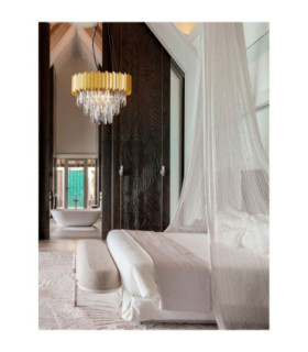 Magnolia Pendant Ceiling Light Gold E14 6x5W-2
