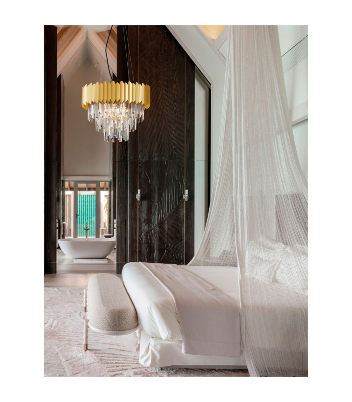 Magnolia Pendant Ceiling Light Gold E14 6x5W-2