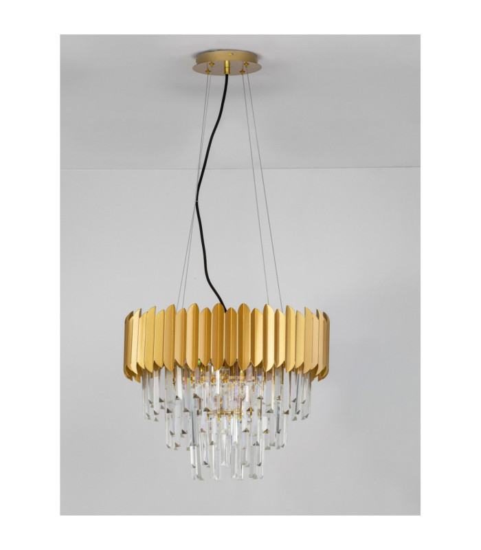 Magnolia Pendant Ceiling Light Gold E14 6x5W-3