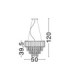 Magnolia Pendant Ceiling Light Gold E14 6x5W-5