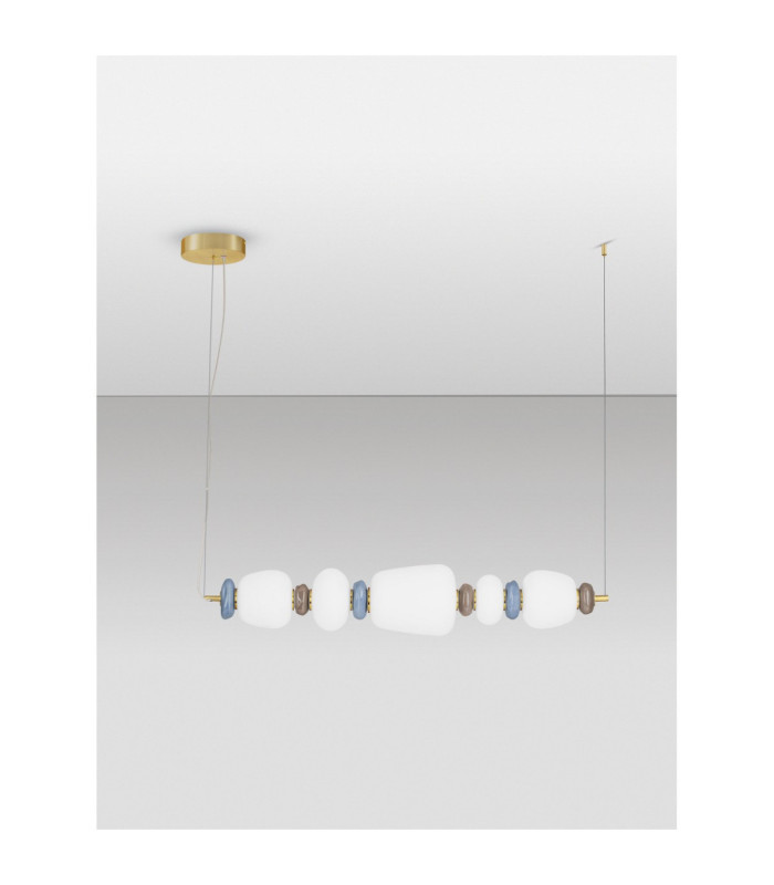 Palo Bar Pendant Ceiling Light Dark Brown Grey Blue Glossy Gold Triac Dimmable LED 28W 1680lm 3000K-3