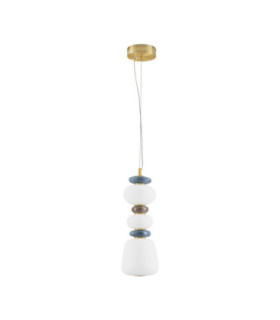 Palo Slim Pendant Ceiling Light Dark Brown Grey Blue Glossy Gold Triac Dimmable LED 20W 1200lm 3000K-1