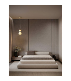 Palo Slim Pendant Ceiling Light Dark Brown Grey Blue Glossy Gold Triac Dimmable LED 12W 720lm 3000K-2
