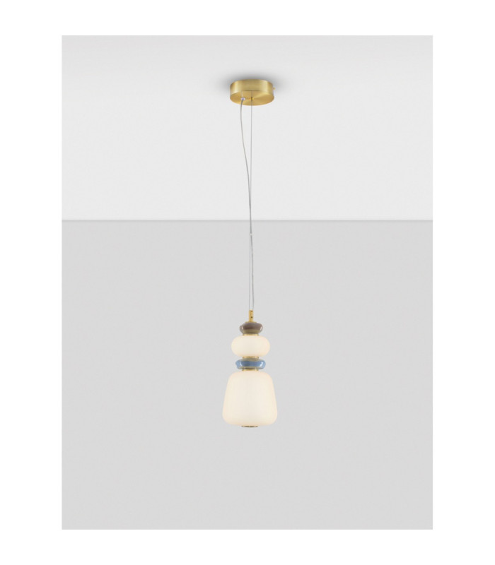 Palo Slim Pendant Ceiling Light Dark Brown Grey Blue Glossy Gold Triac Dimmable LED 12W 720lm 3000K-4