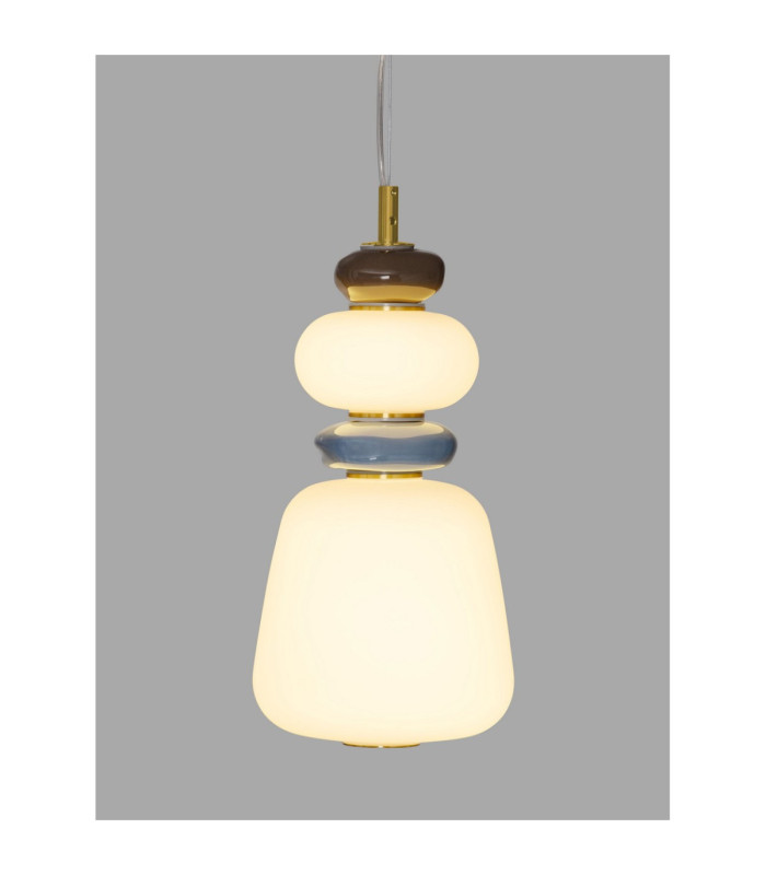 Palo Slim Pendant Ceiling Light Dark Brown Grey Blue Glossy Gold Triac Dimmable LED 12W 720lm 3000K-5