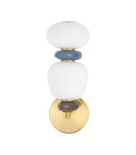 Palo Wall Lamp Dark Brown Grey Blue Glossy Gold Triac Dimmable LED 12W 720lm 3000K-1