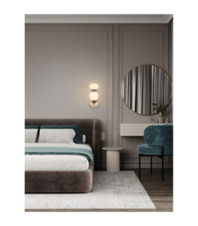 Palo Wall Lamp Dark Brown Grey Blue Glossy Gold Triac Dimmable LED 12W 720lm 3000K-2