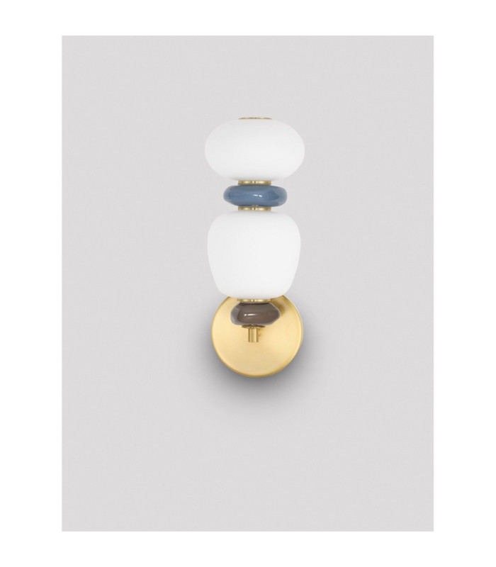 Palo Wall Lamp Dark Brown Grey Blue Glossy Gold Triac Dimmable LED 12W 720lm 3000K-3