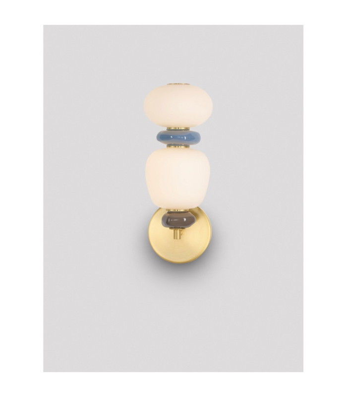 Palo Wall Lamp Dark Brown Grey Blue Glossy Gold Triac Dimmable LED 12W 720lm 3000K-4