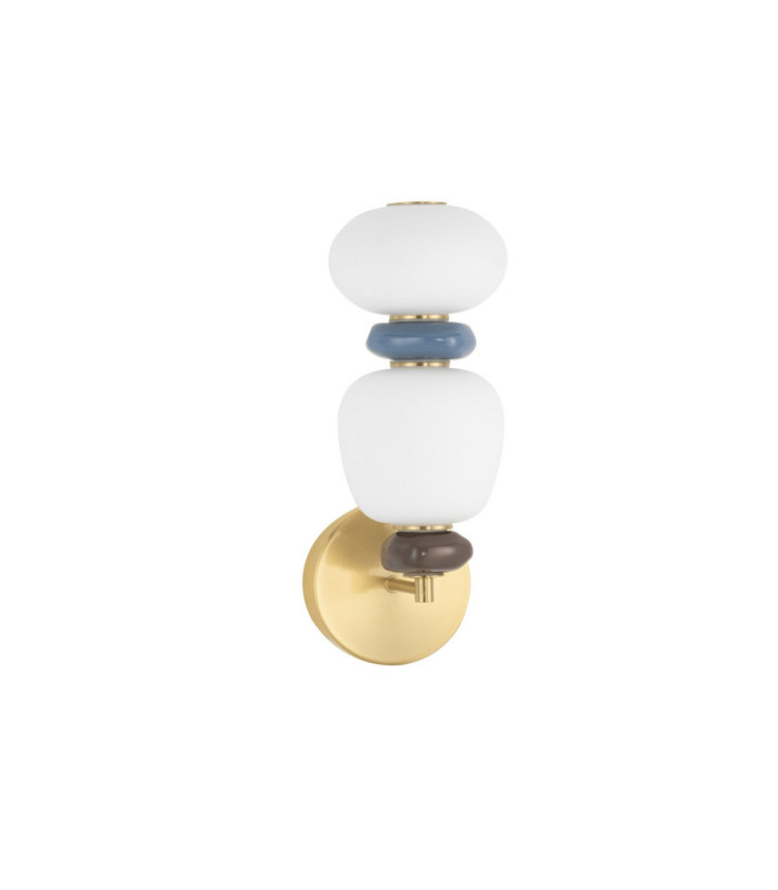 Palo Wall Lamp Dark Brown Grey Blue Glossy Gold Triac Dimmable LED 12W 720lm 3000K-5
