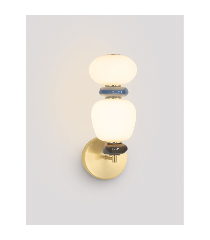 Palo Wall Lamp Dark Brown Grey Blue Glossy Gold Triac Dimmable LED 12W 720lm 3000K-7