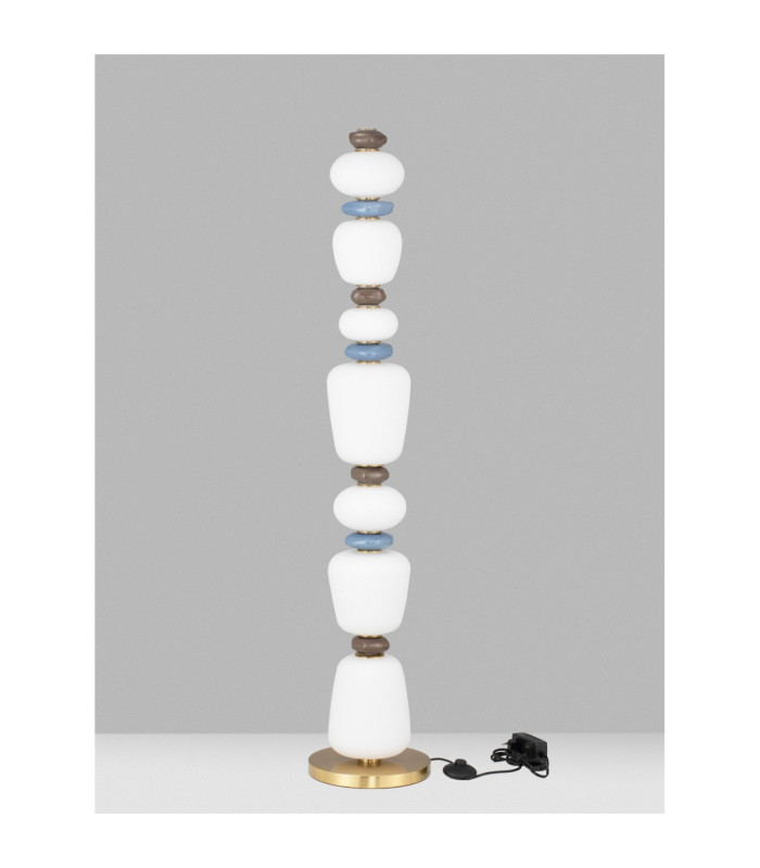 Palo Floor Lamp Dark Brown Grey Blue Glossy Gold Dimmable LED 33W 1980lm 3000K-3