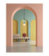 Oneta Slim Pendant Ceiling Light Sage Green Blue Matt Black Triac Dimmable LED 8W 520lm 3000K-2