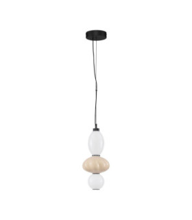 Oneta Slim Pendant Ceiling Light Beige Matt Black Triac Dimmable LED 18W 1170lm 3000K-1