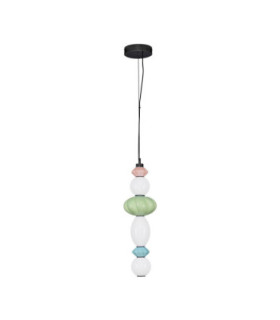 Oneta Slim Pendant Ceiling Light Sage Green Pink Blue Matt Black Triac Dimmable LED 23W 1495lm 3000K-1