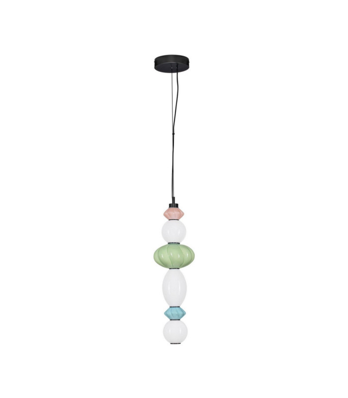 Oneta Slim Pendant Ceiling Light Sage Green Pink Blue Matt Black Triac Dimmable LED 23W 1495lm 3000K-1