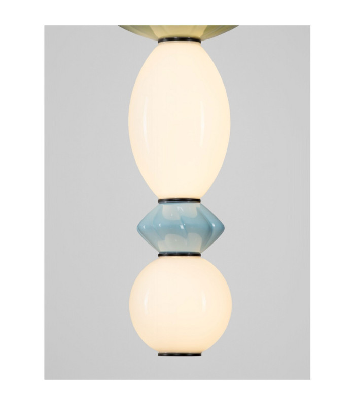 Oneta Slim Pendant Ceiling Light Sage Green Pink Blue Matt Black Triac Dimmable LED 23W 1495lm 3000K-5