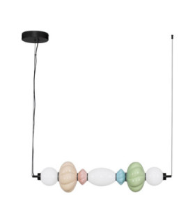 Oneta Bar Pendant Ceiling Light Sage Green Blue Pink Beige Triac Dimmable LED 23W 1495lm 3000K-1