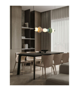 Oneta Bar Pendant Ceiling Light Sage Green Blue Pink Beige Triac Dimmable LED 23W 1495lm 3000K-2