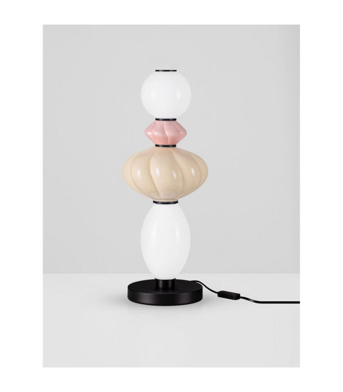 Oneta Table Lamp Sage Pink Beige Matt Black Touch Dimmable LED 16W 960lm 3000K-3