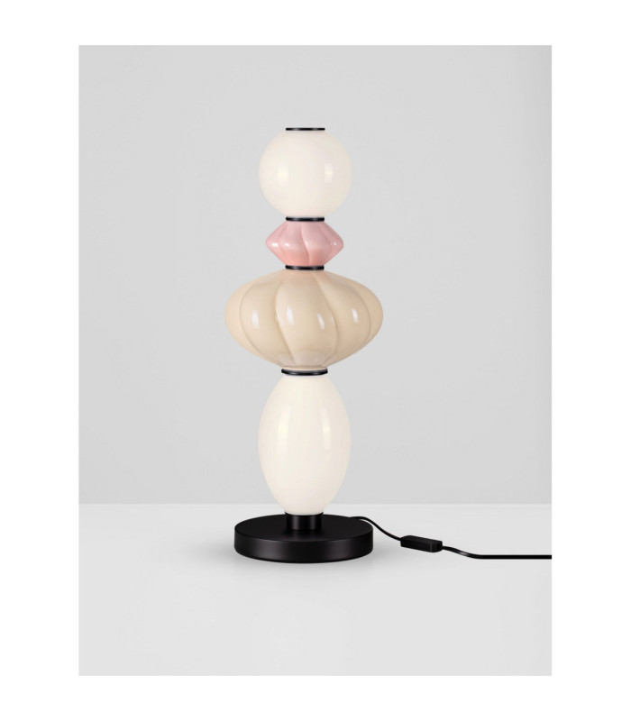 Oneta Table Lamp Sage Pink Beige Matt Black Touch Dimmable LED 16W 960lm 3000K-4