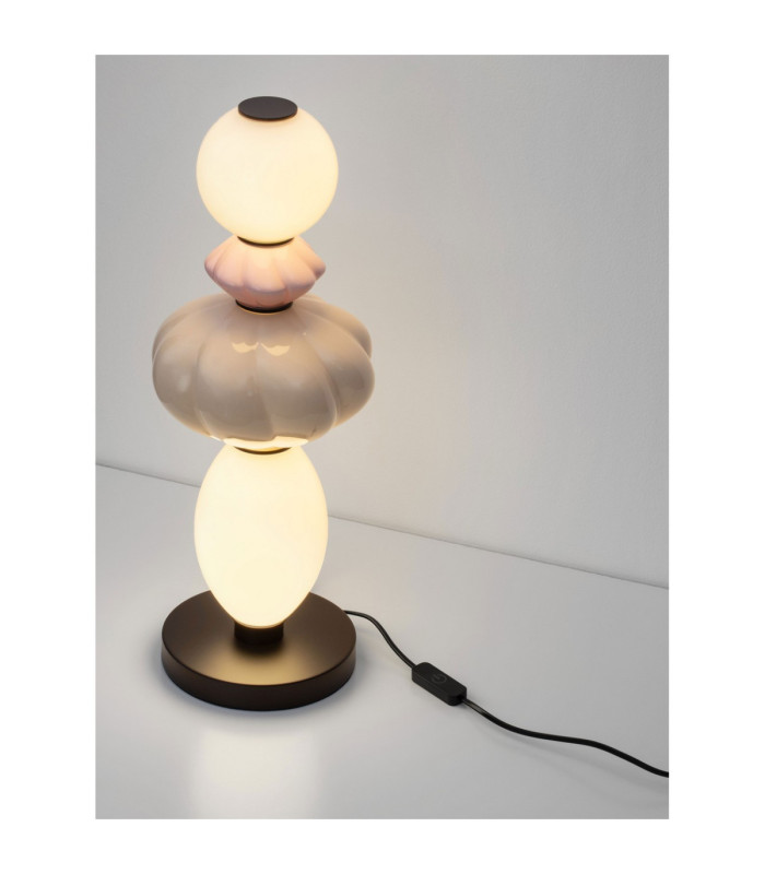 Oneta Table Lamp Sage Pink Beige Matt Black Touch Dimmable LED 16W 960lm 3000K-5