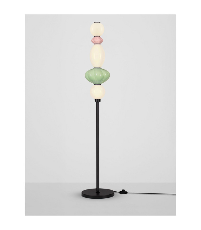 Oneta Floor Lamp Sage Pink Green Matt Black Dimmable LED 19W 1140lm 3000K-4