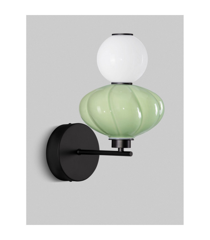 Oneta Wall Lamp Sage Green Matt Black Triac Dimmable LED 8W 520lm 3000K-3