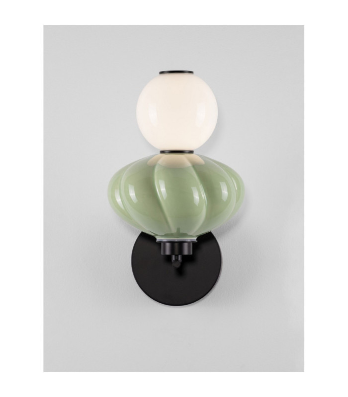 Oneta Wall Lamp Sage Green Matt Black Triac Dimmable LED 8W 520lm 3000K-5