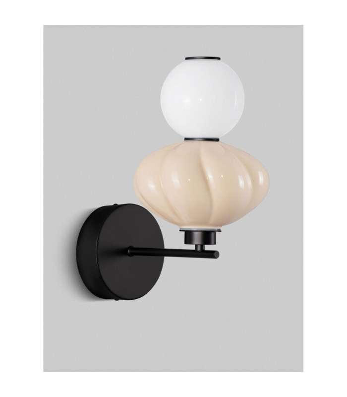 Oneta Wall Lamp Sage Beige Matt Black Triac Dimmable LED 8W 520lm 3000K-3