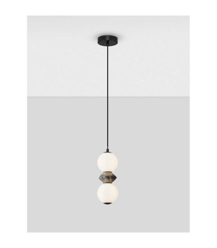 Pallina Slim Pendant Ceiling Light Dark Grey Matt Black Triac Dimmable LED 10W 600lm 3000K-4