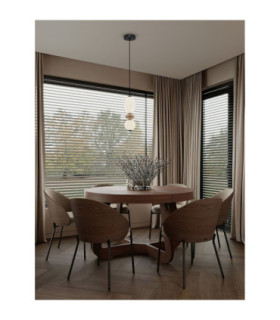 Pallina Slim Pendant Ceiling Light Mocha Matt Black Triac Dimmable LED 12W 720lm 3000K-2