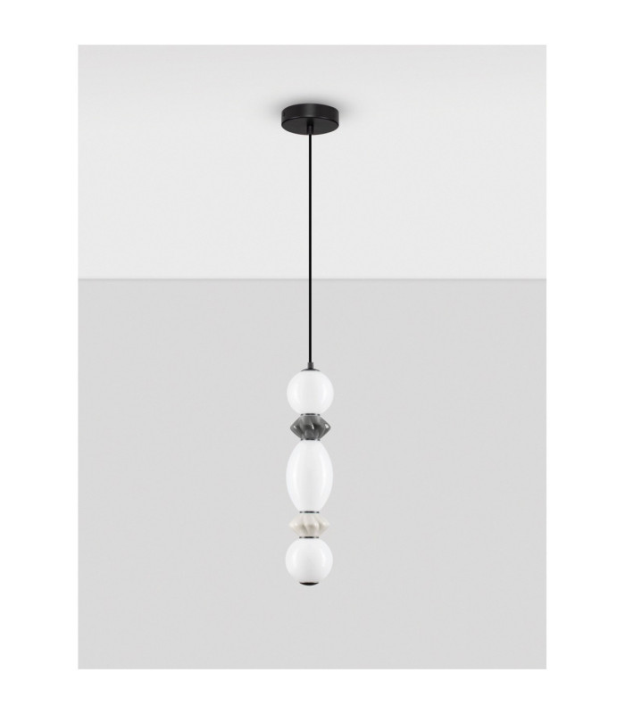 Pallina Slim Pendant Ceiling Light Dark Grey Light Grey Matt Black Triac Dimmable LED 14W 840lm 3000K-3