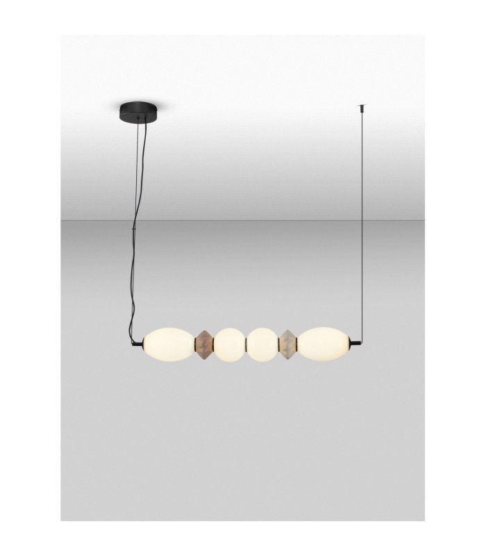 Pallina Bar Pendant Ceiling Light Mocha Light Grey Matt Black Triac Dimmable LED 28W 1680lm 3000K-4