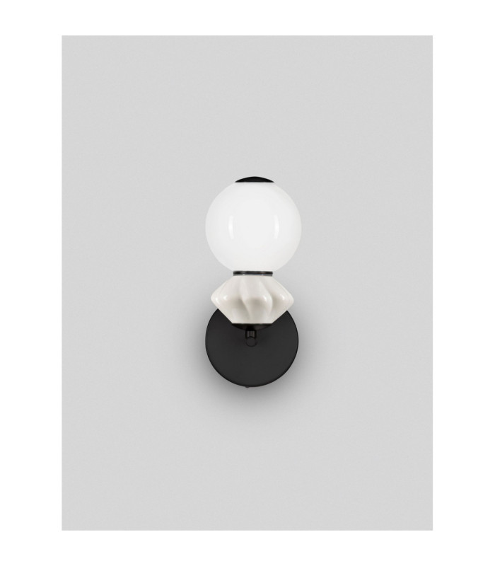 Pallina Globe Wall Lights Light Grey Matt Black Triac Dimmable LED 6W 360lm 3000K-3