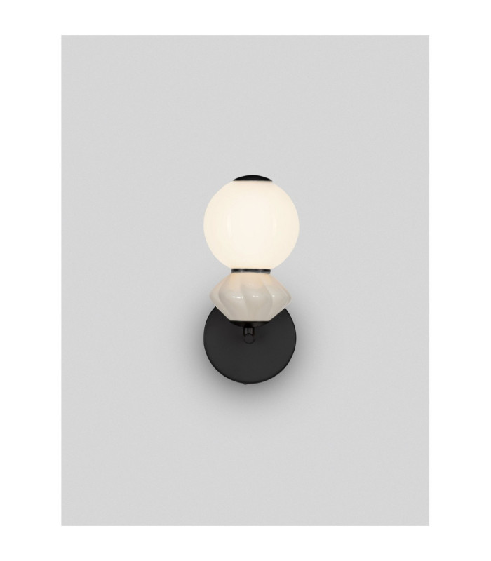 Pallina Globe Wall Lights Light Grey Matt Black Triac Dimmable LED 6W 360lm 3000K-4