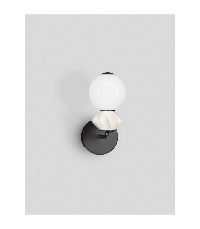 Pallina Globe Wall Lights Light Grey Matt Black Triac Dimmable LED 6W 360lm 3000K-6