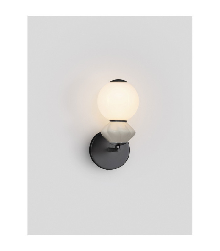 Pallina Globe Wall Lights Light Grey Matt Black Triac Dimmable LED 6W 360lm 3000K-7