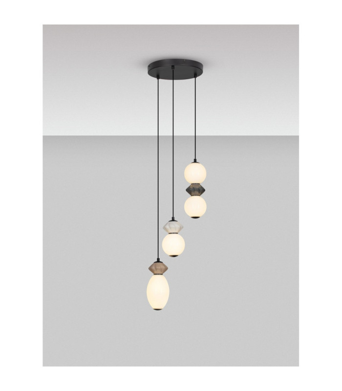 Pallina Cluster Pendant Ceiling Light Mocha Light Grey Dark Grey Matt Black Triac Dimmable LED 20W 1200lm 3000K-4