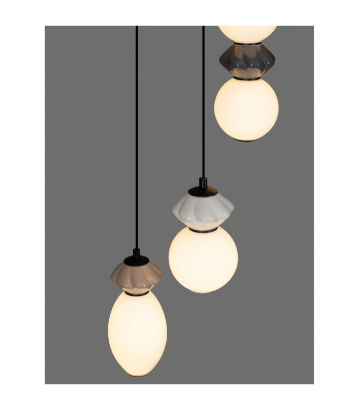 Pallina Cluster Pendant Ceiling Light Mocha Light Grey Dark Grey Matt Black Triac Dimmable LED 20W 1200lm 3000K-5